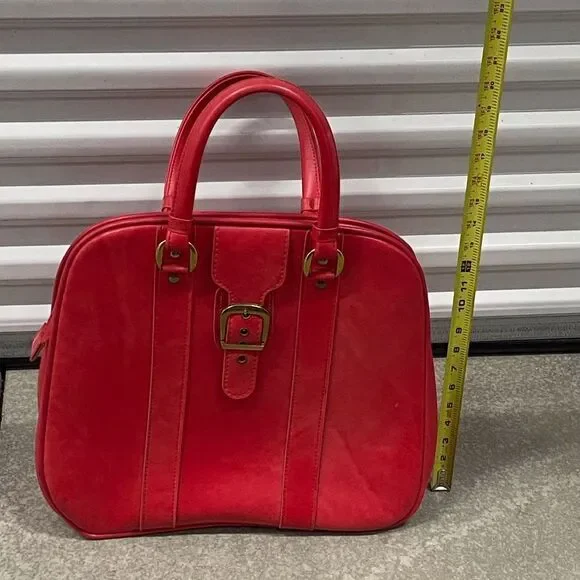 VTG,Talon Travel Elegant Red Leather Satchel Unisex Bag